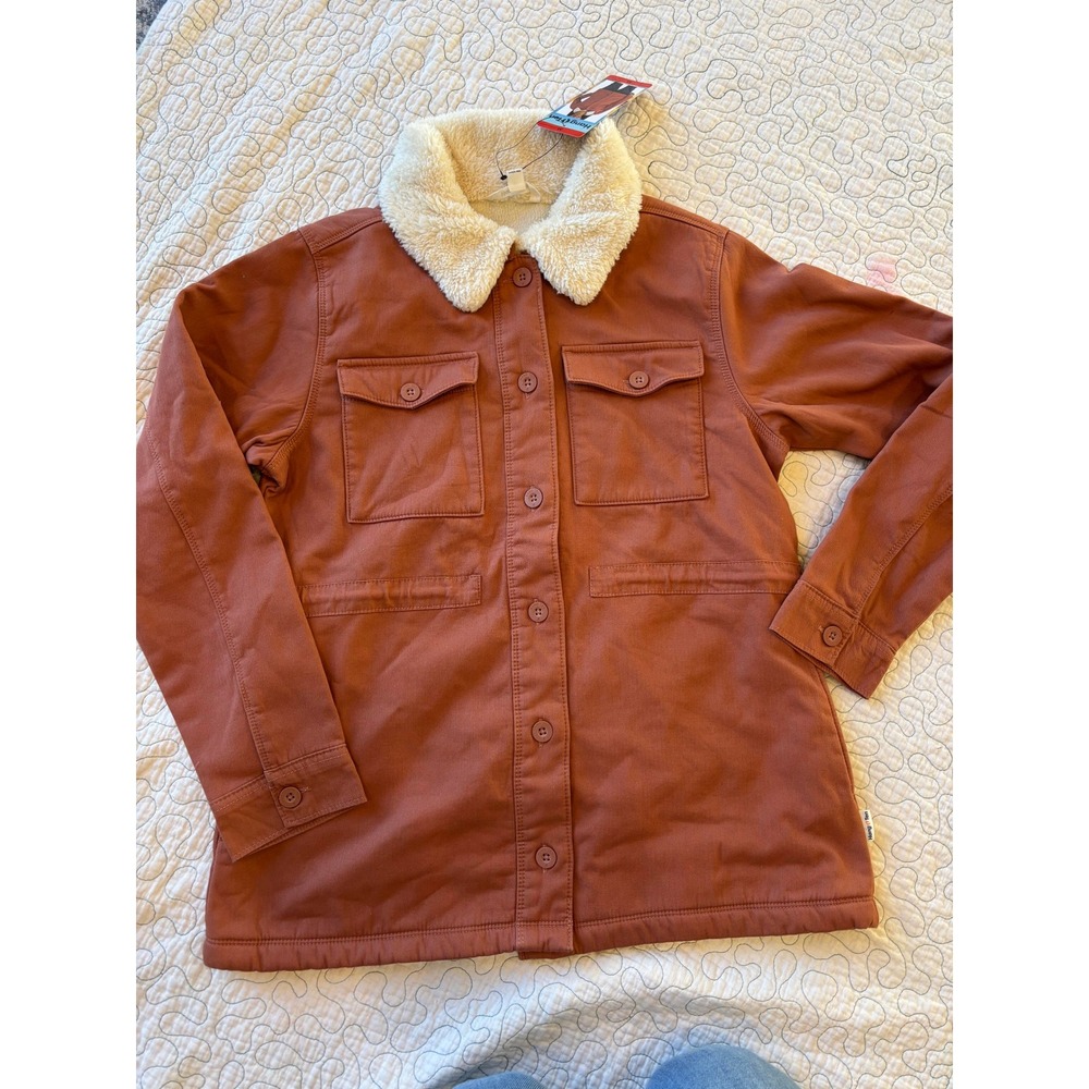 Hang Ten Women's Copper Chore Jacket‎ Sherpa Collar Quilted Lining Size Medium